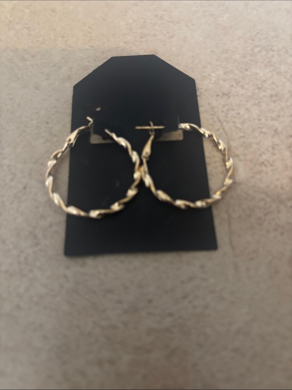 Twisted Gold Hoop Earrings